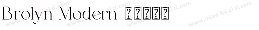 Brolyn Modern字体转换